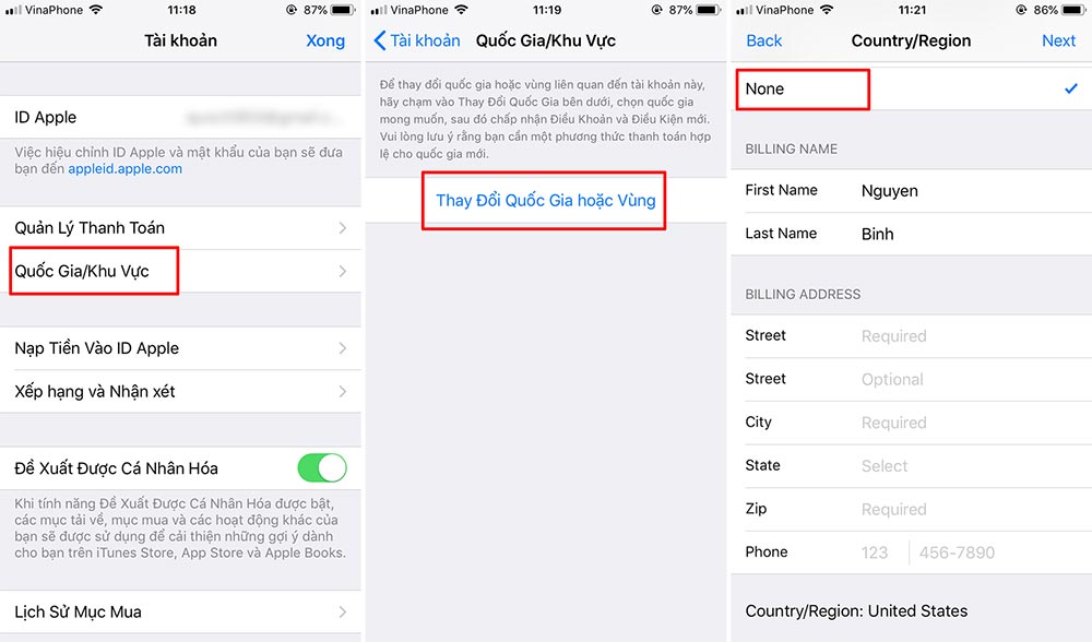 chuyển vùng iphone philippines